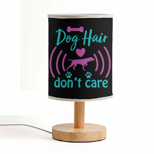 dog hair don't care Fabric Lamps