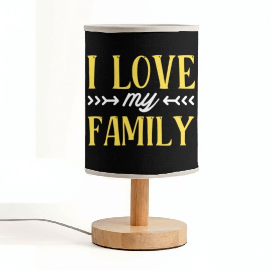 I Love My Family Reunion Families Gathering Fabric Lamps
