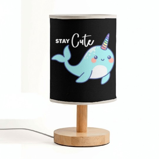 Stay Cute, Narwhal Fabric Lamps