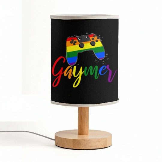 Funny Gaymer Controller Gay Gamer Rainbow LGBT Fabric Lamps