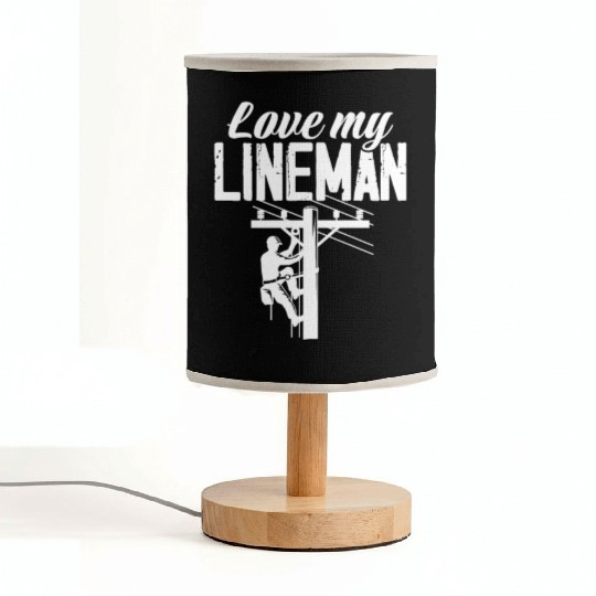 Love My Lineman Fabric Lamps
