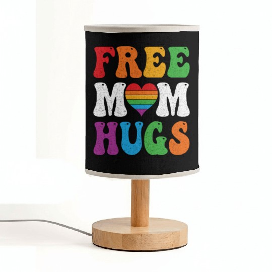 Free Mom Hugs Pride Fabric Lamps Rainbow Heart LGBT Pride