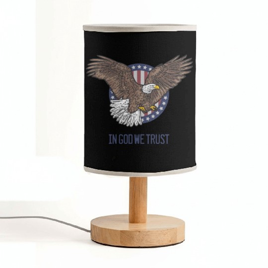 In God We Trust - Bald Eagle - Patriotic Fabric Lamps