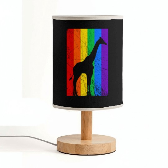 LGBT Giraffe Rainbow Flag Fabric Lamps