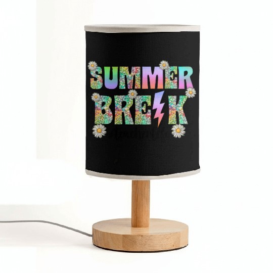 Summer Break Teacher Life Fabric Lamps