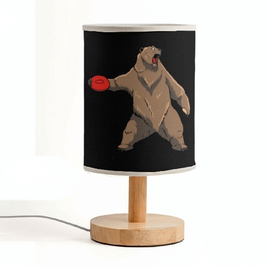 Disc Golf Grizzly Brown Bear Fabric Lamps