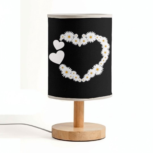 Daisy Flower Heart Women Gardener Wildflower Fabric Lamps