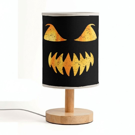 Retro Jack O Lantern Scary Carved Pumpkin Face Fabric Lamps