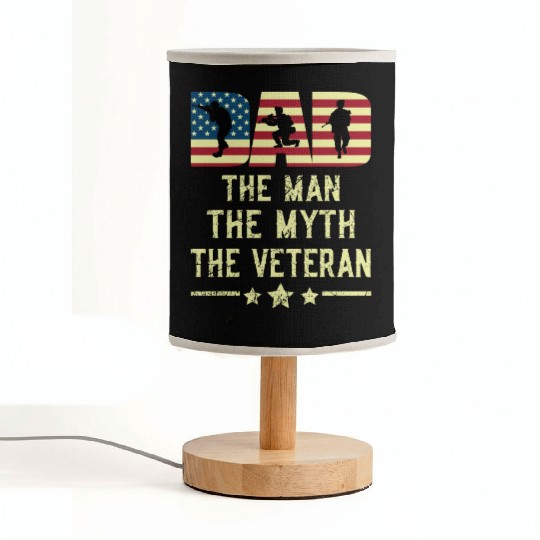 Veteran Dad the man the myth the veteran Fabric Lamps