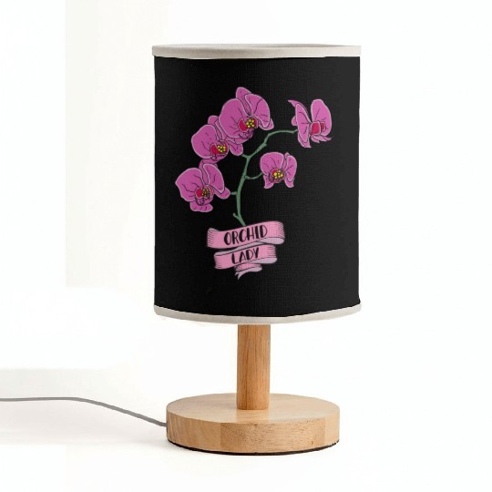 Orchid Plant Lady Cartoon Fabric Lamps