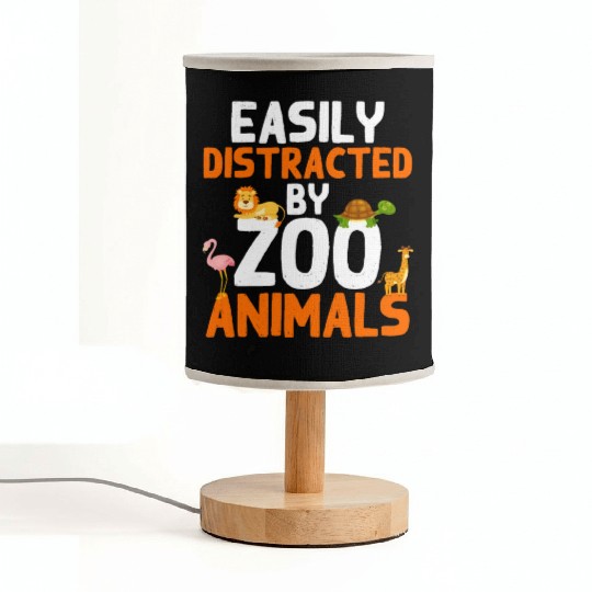 Zoo Animals Giraffe Lion Flamingo Zoo Fabric Lamps