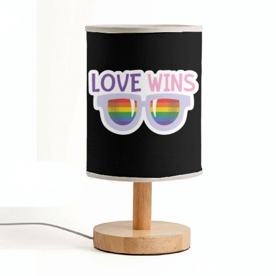 Love Wins Pride Month LGBTQ Sticker Fabric Lamps