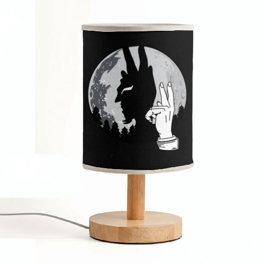 Devil Shadow Puppet Evil Satan Lucifer Anrtichrist Fabric Lamps