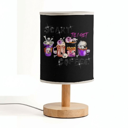 Funny Halloween 2022 Coffee Scary Til I Get Coffee Fabric Lamps