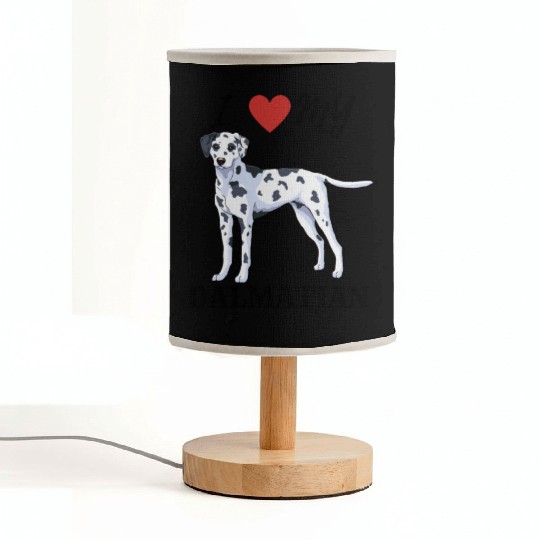 I Love My Dalmatian Fabric Lamps