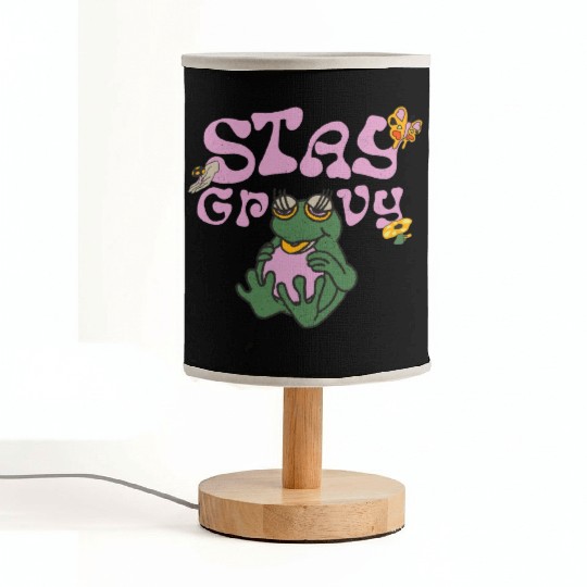 Stay Grvy - Pink Dark Green Typecentric Fabric Lamps
