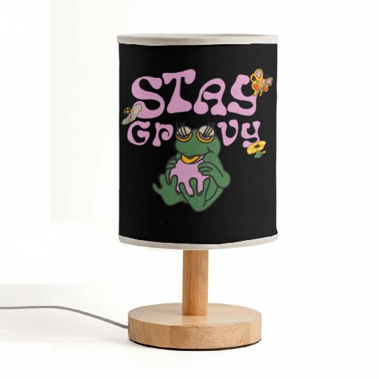 Stay Grvy - Pink Dark Green Typecentric Fabric Lamps