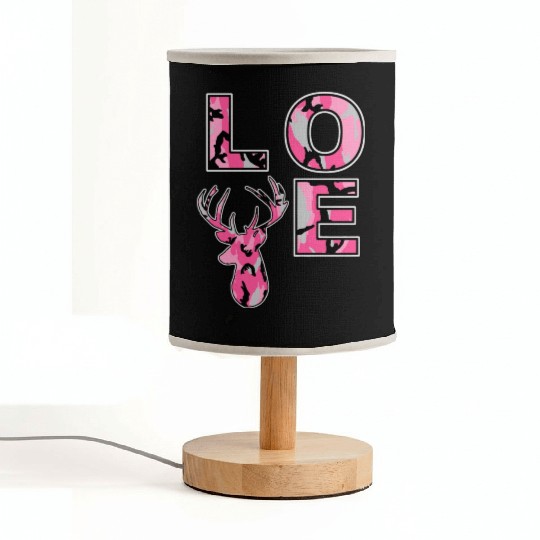 K Camouflage Buck Love Deer Hunting Hunter Fabric Lamps