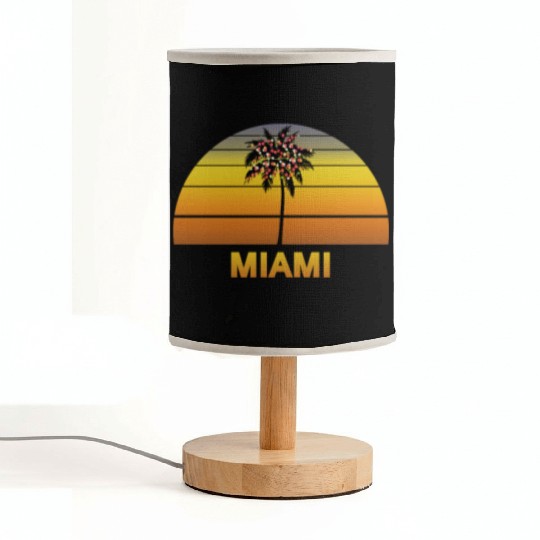 Miami Florida Palm Tree Christmas Lights Family Fabric Lamps
