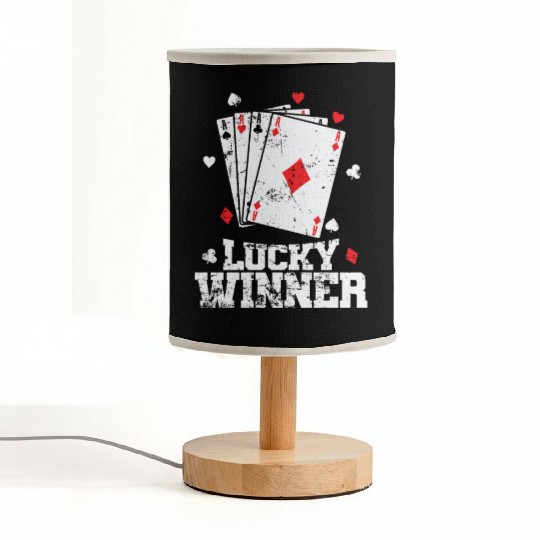 Lucky Winner Ace Skat Poker Card Game Fabric Lamps