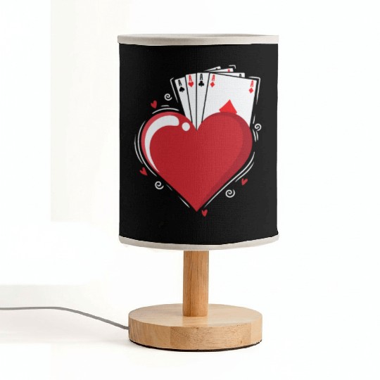 Cards Skat Heart Ace Poker Game Cards Fabric Lamps
