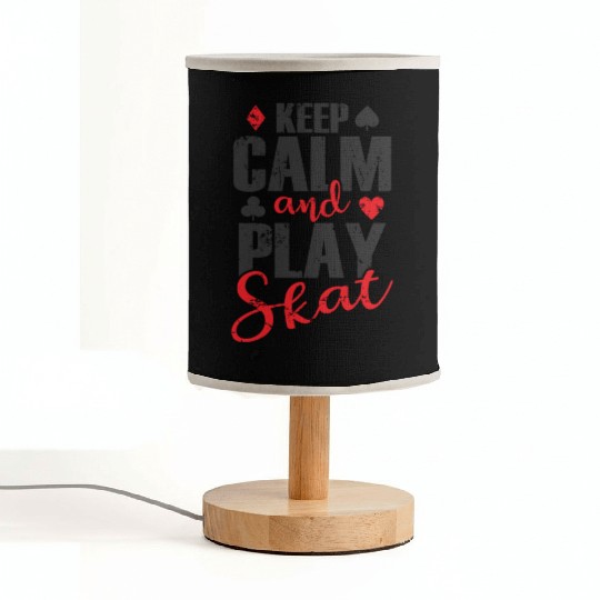 Keep Calm and play Skat Card Game Irritate Fabric Lamps