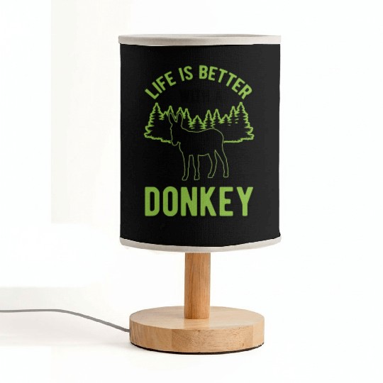 Life Is Better With A Donkey Mule Fabric Lamps