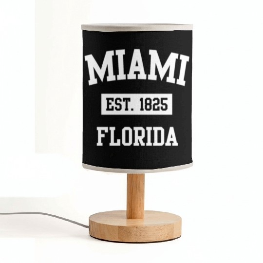 Miami Florida Established 1825 Fabric Lamps