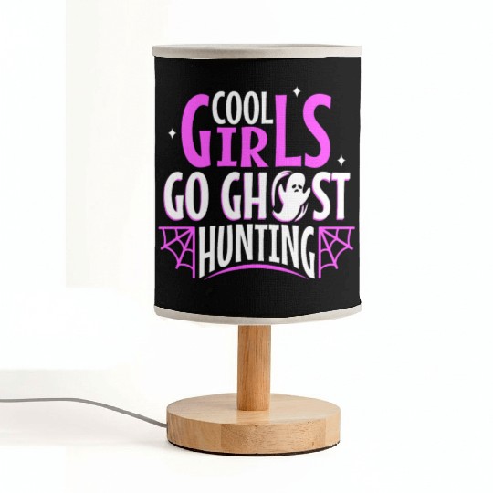Cool girls go ghost hunting Fabric Lamps