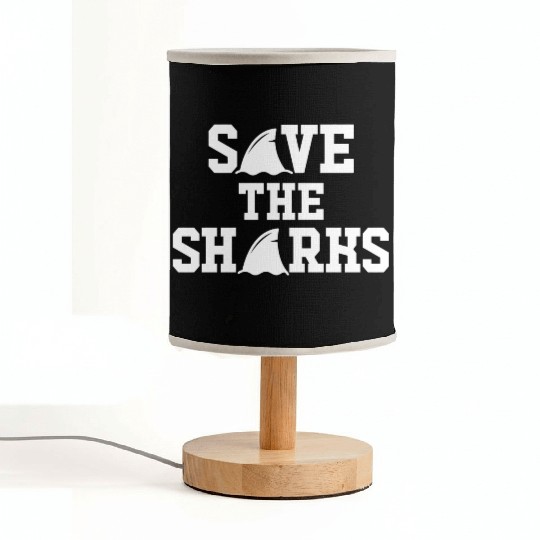 Shark Lovers Marine Biologist Save The Sharks Fabric Lamps