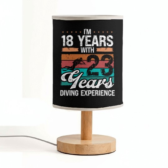 41 Birthday Idea Scuba Diving 41 Year Old Diver Fabric Lamps