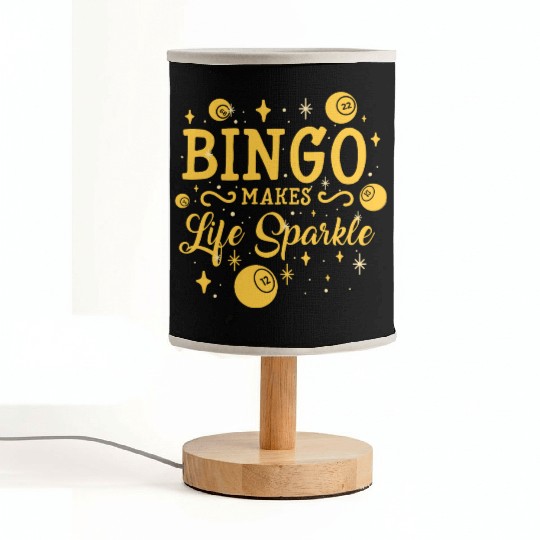 Bingo Makes Life Sparkle Fabric Lamps