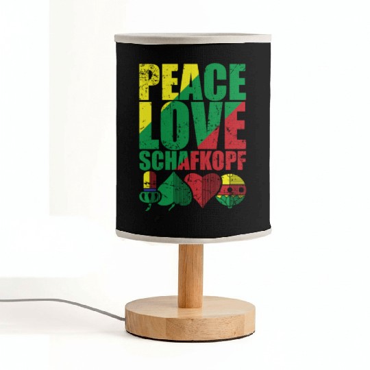 Peace Love Sheepshead Card Game Playing Card Fabric Lamps