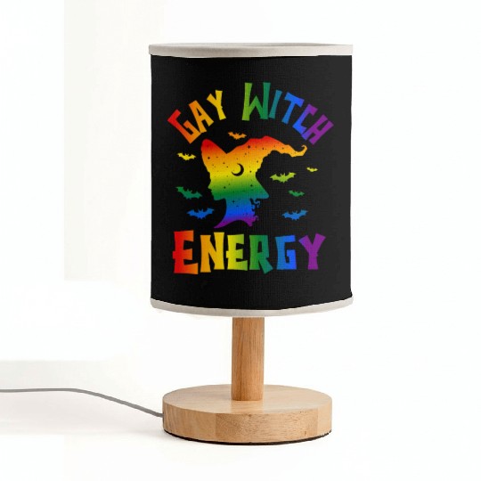 Gay Witch Energy, Funny Halloween Witch Gay Fabric Lamps
