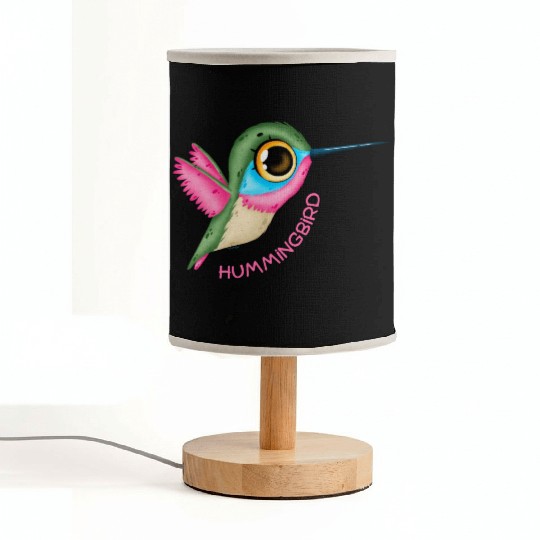 Pink Hummingbird Fabric Lamps