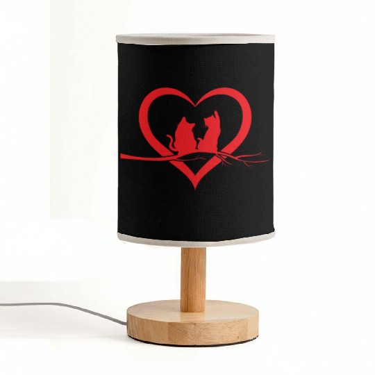 Cats In Lover I Cat Owner Cat Lover Cute Cat Heart Fabric Lamps