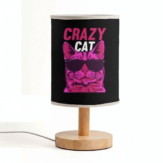 Cat Lover Cat Owner Funny Cat Meme I Crazy Cat Fabric Lamps