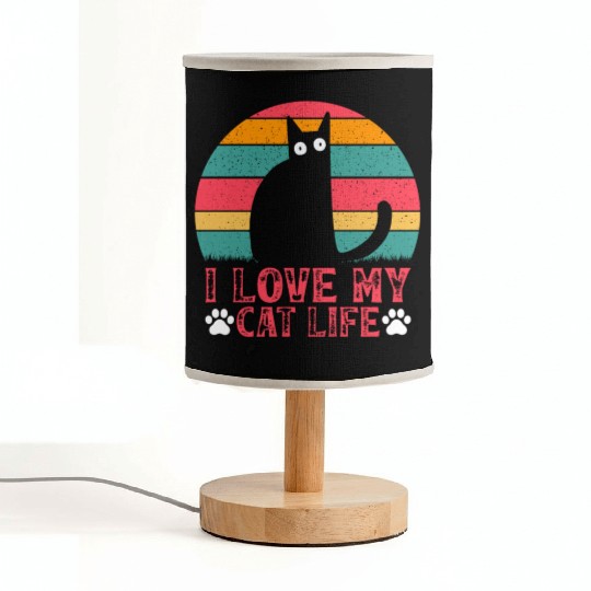 Funny Cat Meme Cat Owner Cat Lover I Love My Cat L Fabric Lamps