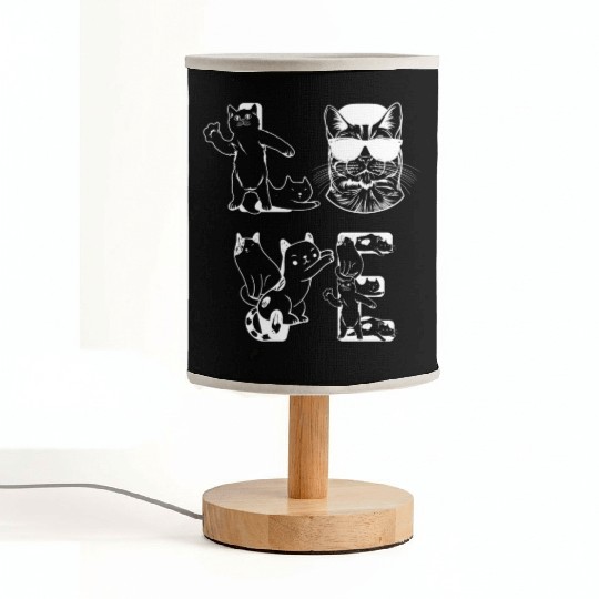 Cat LOVE Cats I Cute Cat Lover I Cat Owner LOVE Ca Fabric Lamps