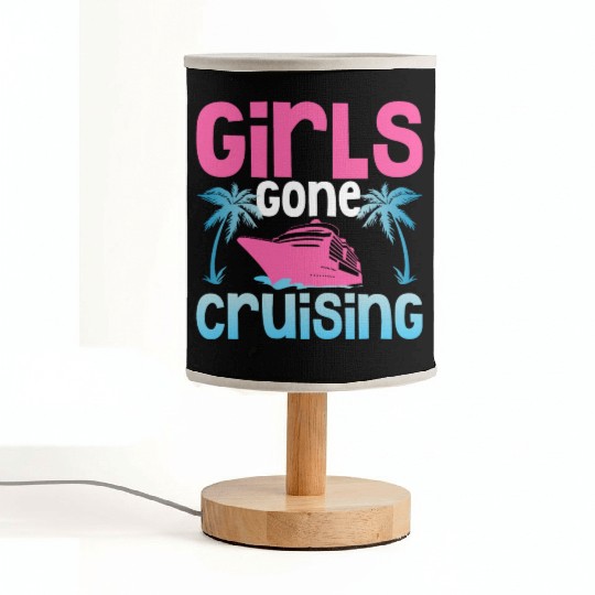 Girls Gone Cruising Vacation Cruiser Fabric Lamps