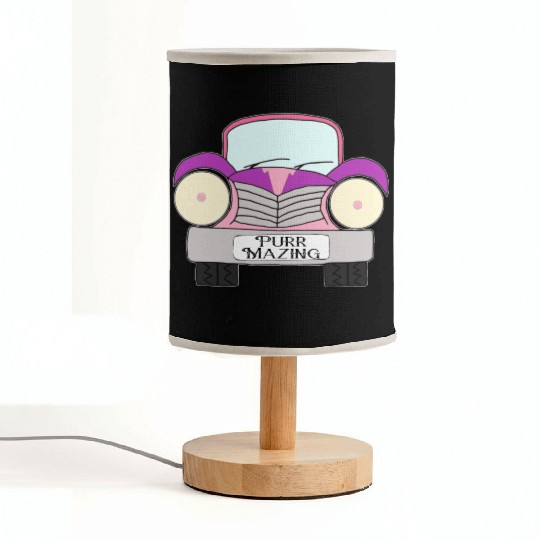 Old Car Pink and Purple Purr Mazing Fabric Lamps