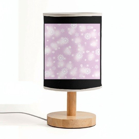 Violet Snowflakes Pattern Fabric Lamps