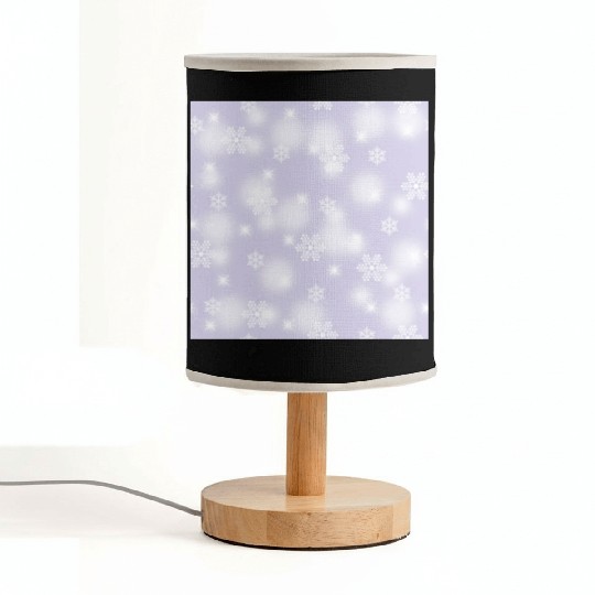 Lavender Snowflakes Pattern Fabric Lamps