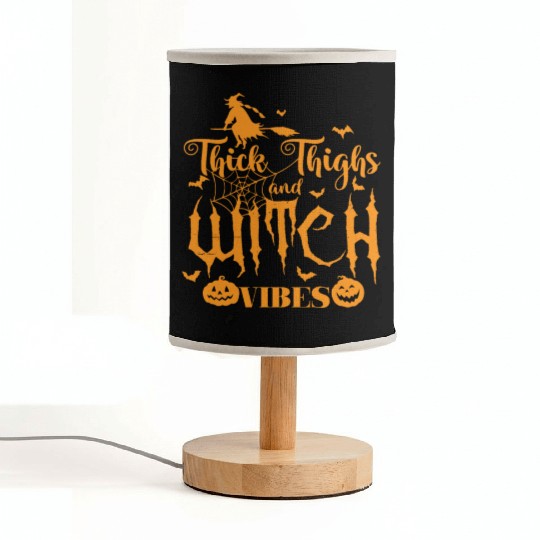 Thick Thighs and Witch Vibes Halloween Fabric Lamps