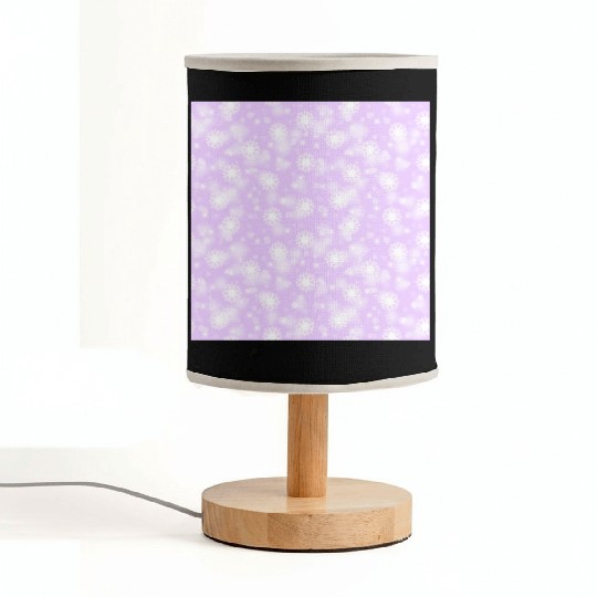 Violet Snowflakes Pattern Fabric Lamps