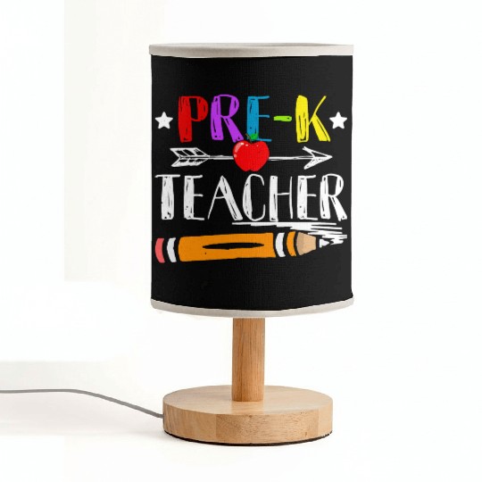 Funny Back To School Teacher Student Pre K Teacher Fabric Lamps