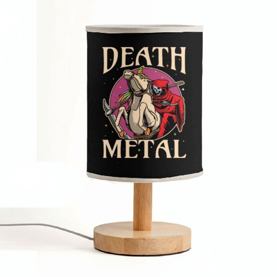 Reaper Rock Satan Unicorn Festivals Death Metal Fabric Lamps