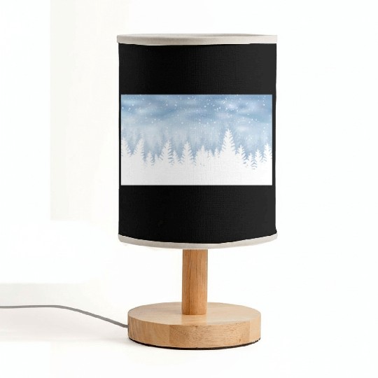 Christmas Winter Wonderland Snow Night Fabric Lamps