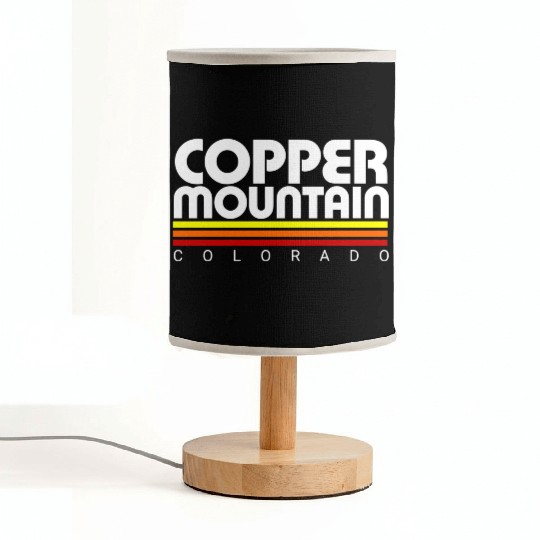 Retro Copper Mountain Colorado Fabric Lamps