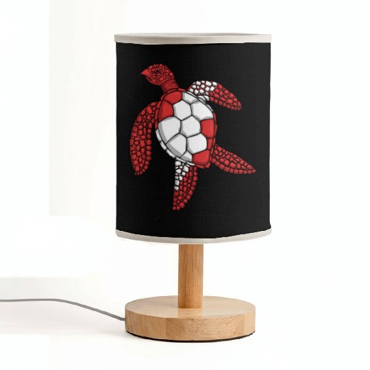 Scuba Diver Red White Flag Turtle Scuba Diving Fabric Lamps